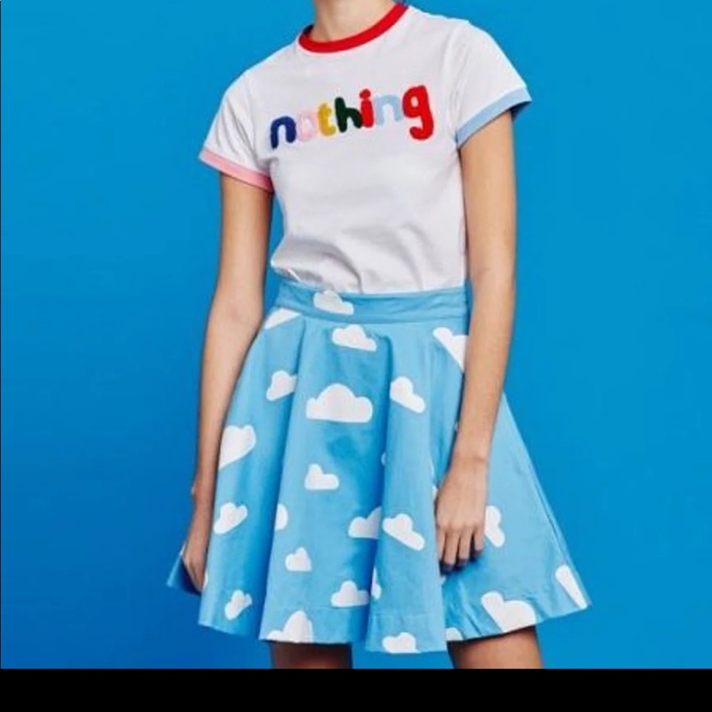DHMIS x Lazy Oaf Cloud Print Skirt, Size S